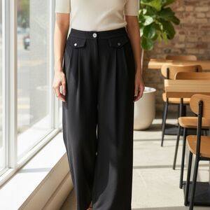 Kori Black Wide Leg Pants